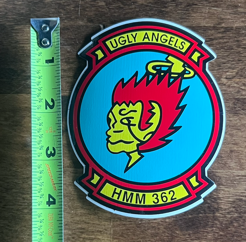Ugly Angels HMM-362 Squadron Patch Sticker (3.25” x 4.25”)