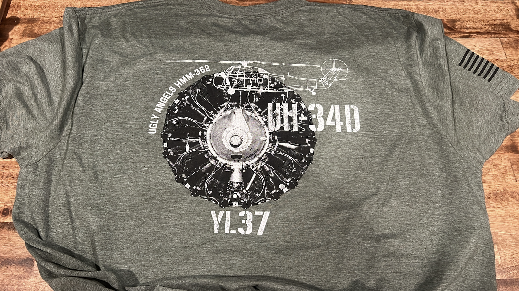 YL-37 “Flying Memorial” T-Shirt – Heather Forest Green | Gildan Softstyle
