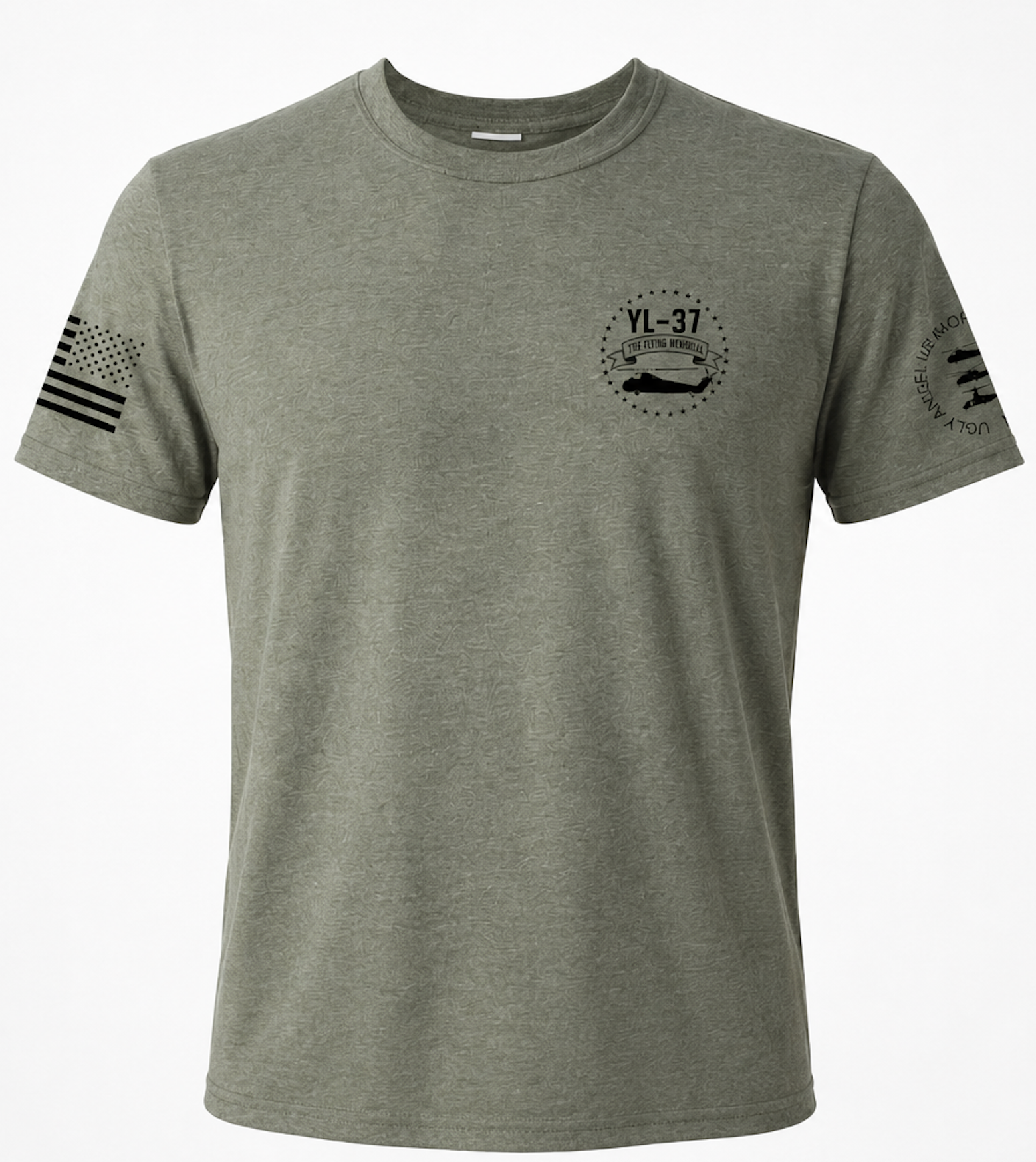 YL-37 “Flying Memorial” T-Shirt – Heather Forest Green | Gildan Softstyle